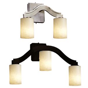 Clouds Bend Curved Bath Bar by Justice Design Group - Starlight Lighting USA and Canada